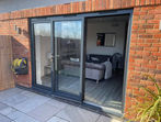 open bifolding door to lead to living room 