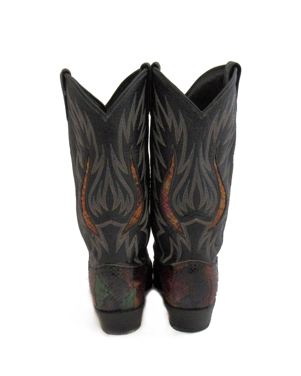 Thumbnail: Dan Post Multi-Color | Snake Skin Cowboy Boots