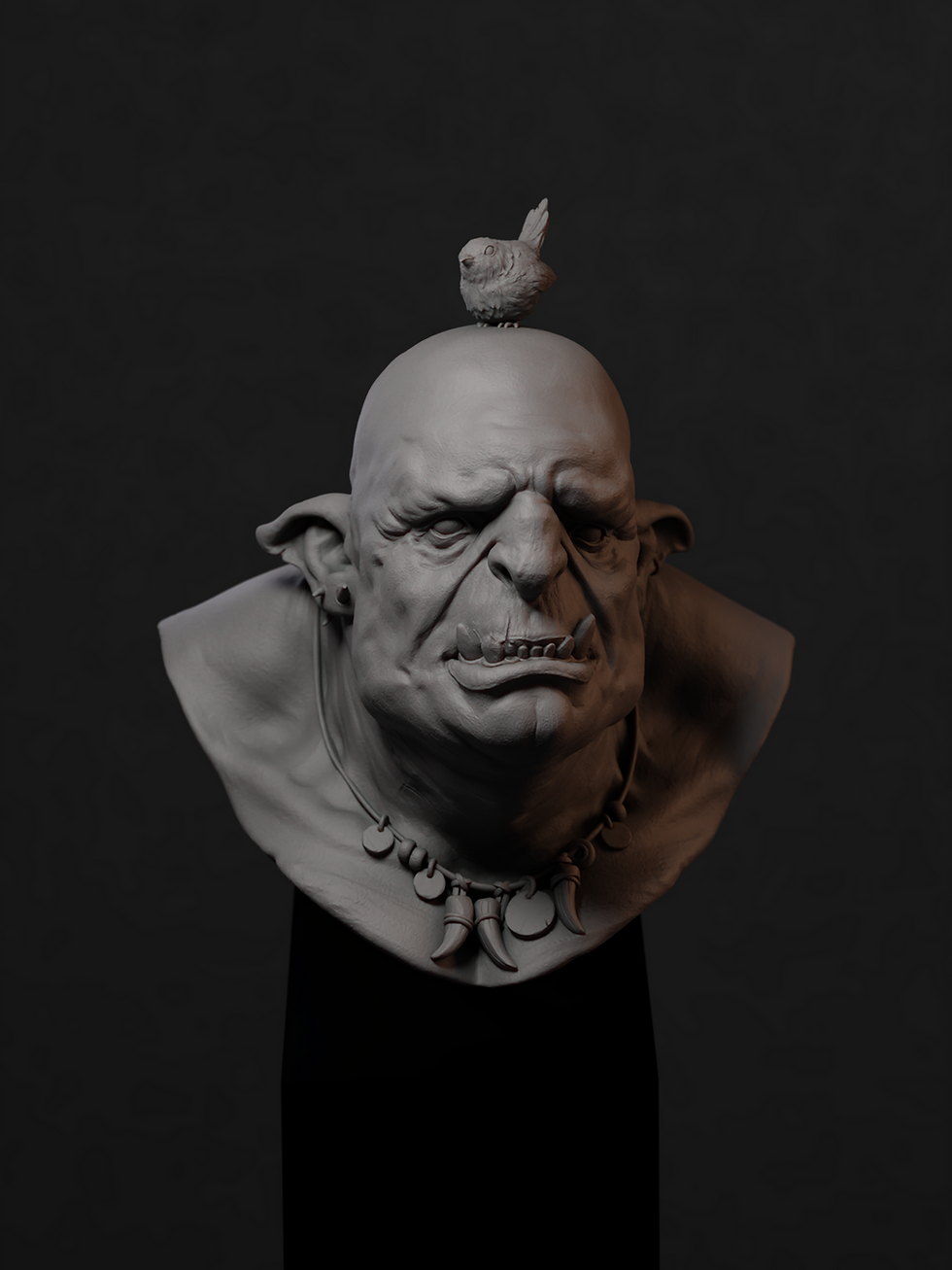 The ogre sculpted by Sara Glez