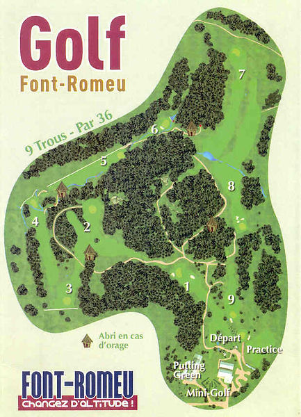 Plan du Golf de Font Romeu