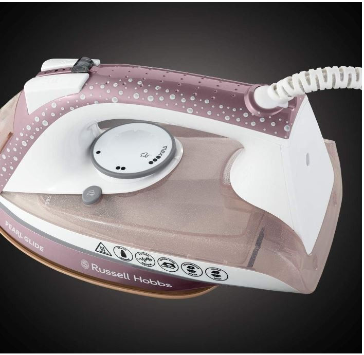 Thumbnail: Russell Hobbs 23972 Pearl Glide Steam Iron with Pearl Infused Ceramic Soleplate