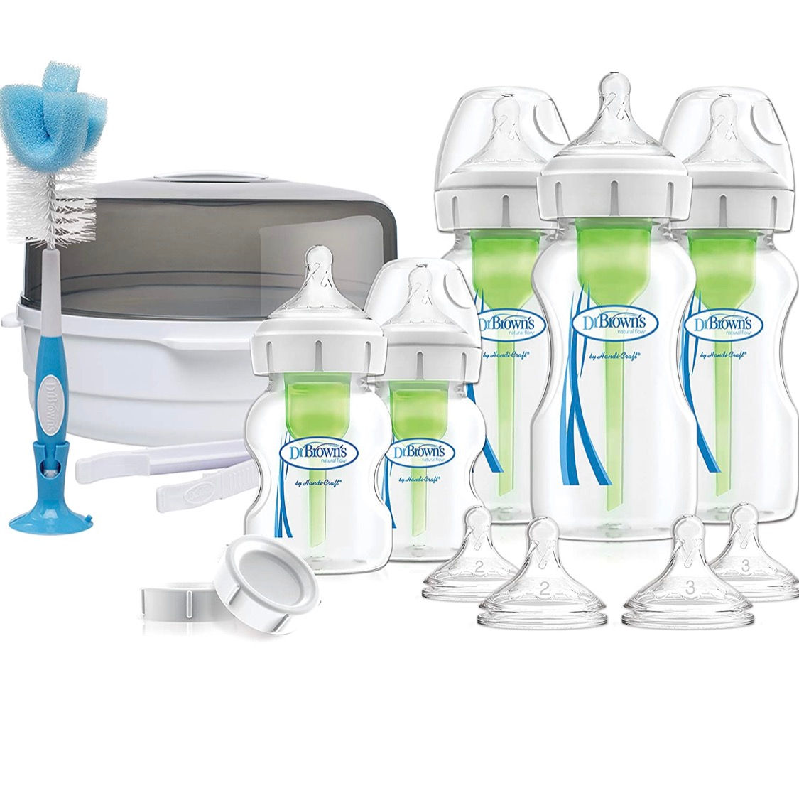 Dr Brown's Options+ Anti-Colic Baby Bottles Newborn Gift Set