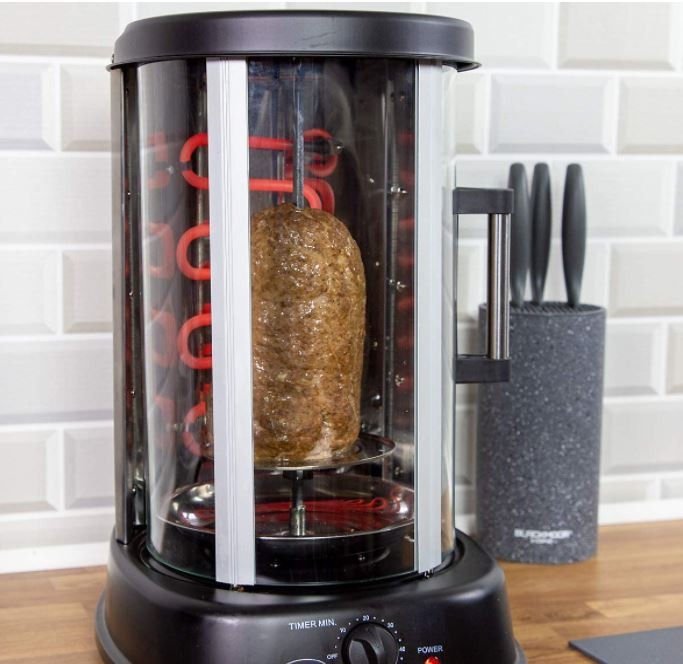 Thumbnail: Quest 34020 Electric Rotisserie Grill / Cooks Kebabs, Skewers and Roasts / 60 Mi