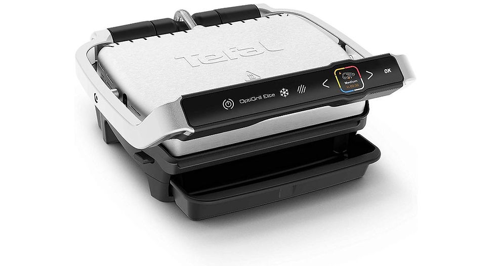 Tefal OptiGrill Elite GC750D40 Intelligent Health Grill, Black and Stainless ste