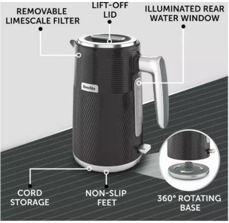 Thumbnail: Breville  Obliq VKT179 Jug Kettle - Black