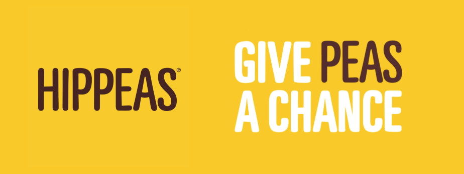 Hippeas slogan, give peas a chance