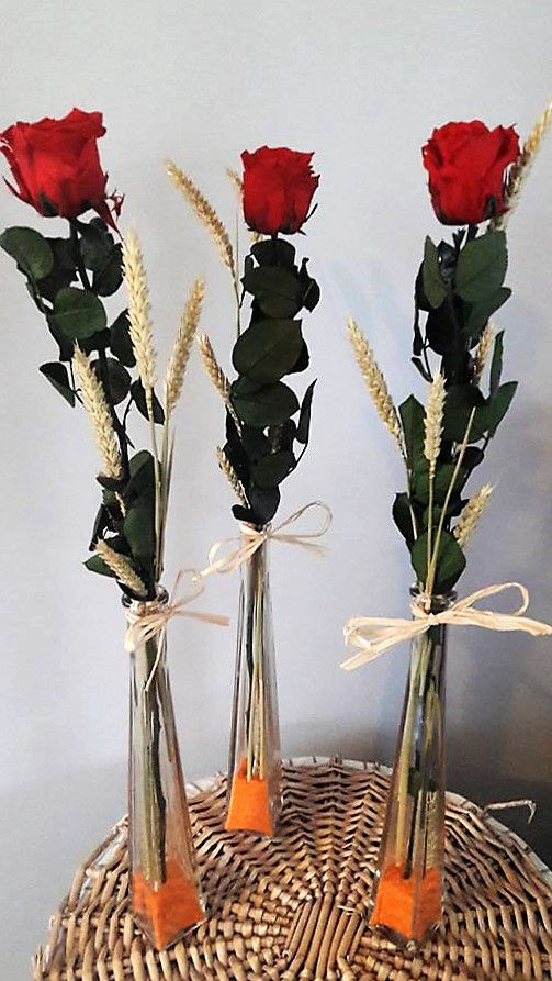 Roses éternelles sur tige