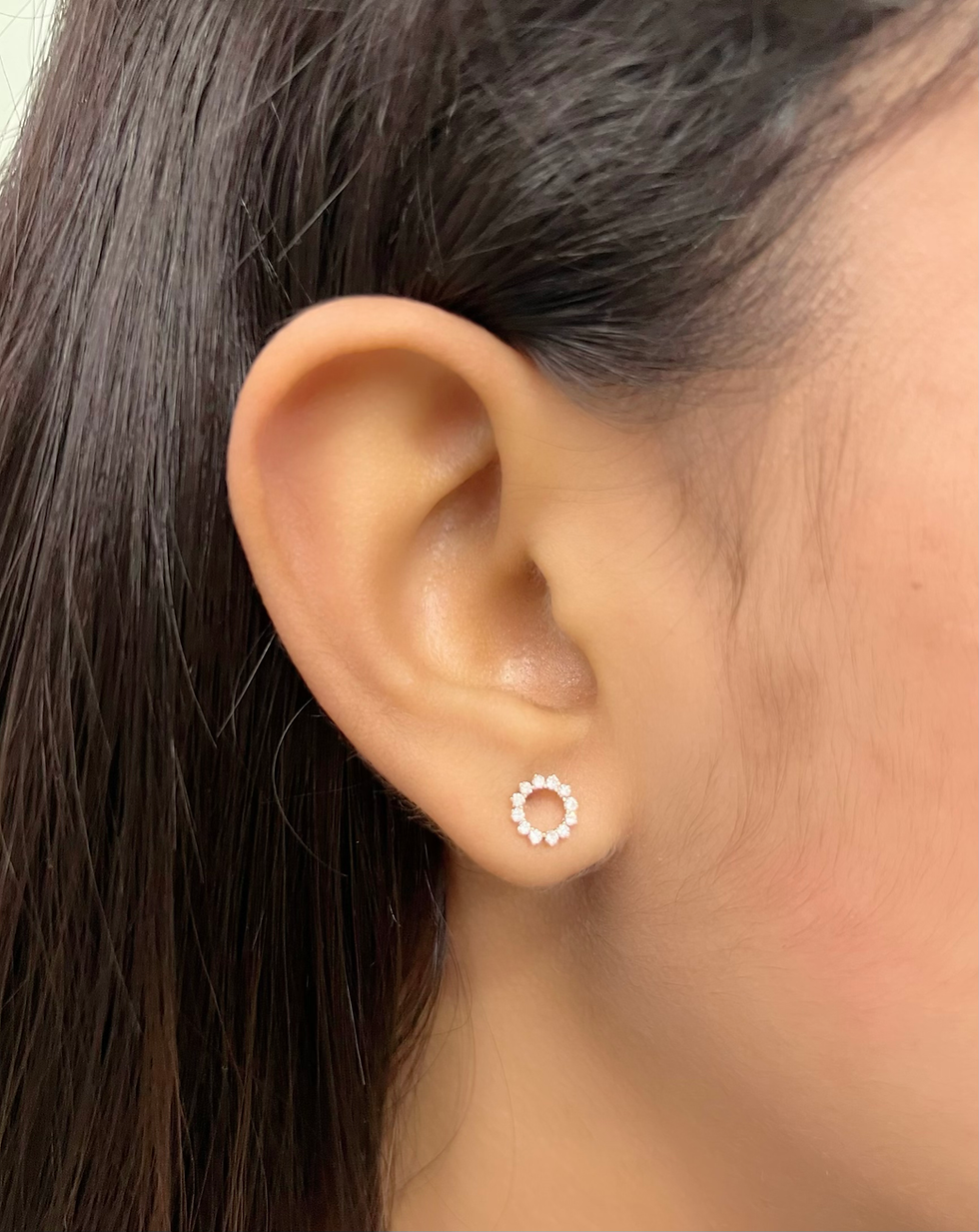 round disc natural diamond and gold earrings from innaya jewelry by himani shah - hong kong jewellery shop