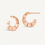 Thumbnail: Eterna Ridged Spiral Hoop Earrings in 18k Gold