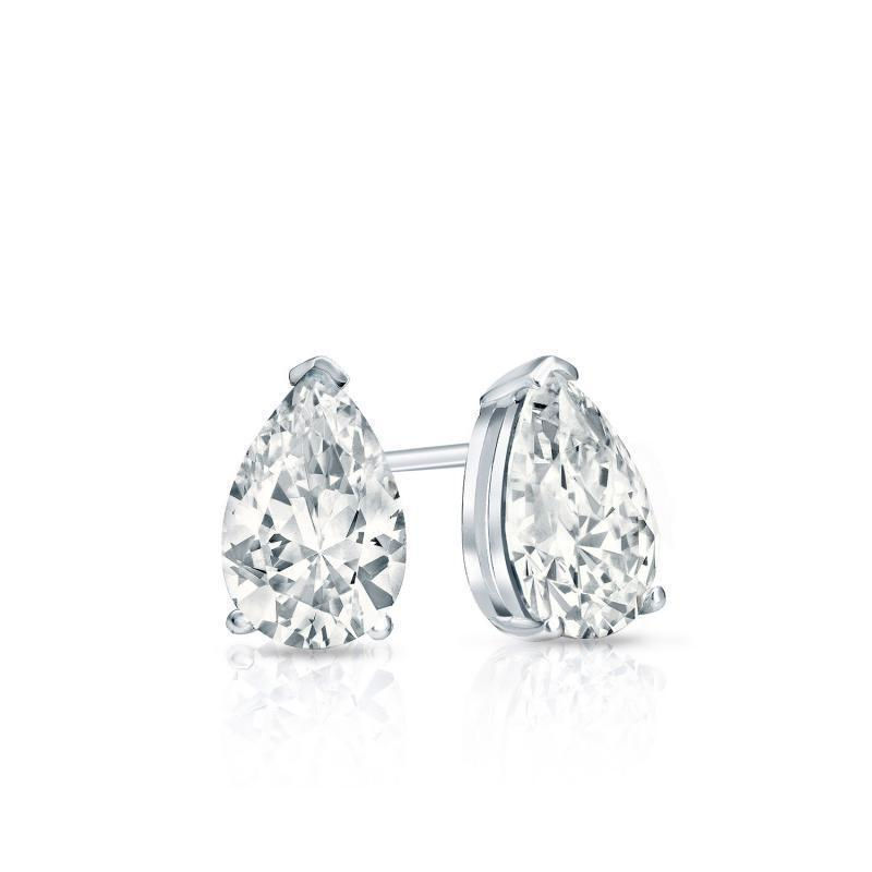 Thumbnail: 0.20ct Pear Solitaire Diamond Stud Earrings - Earring Design by Innaya Jewelry by Himani Shah - hong kong jewelry store