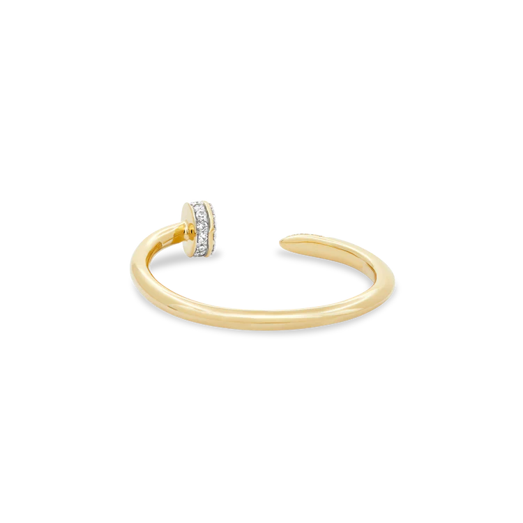 Thumbnail: Diamond Nail Wrap-Around Ring in 18k Gold - Innaya Jewelry by Himani Shah - Jewelry Store in Hong Kong