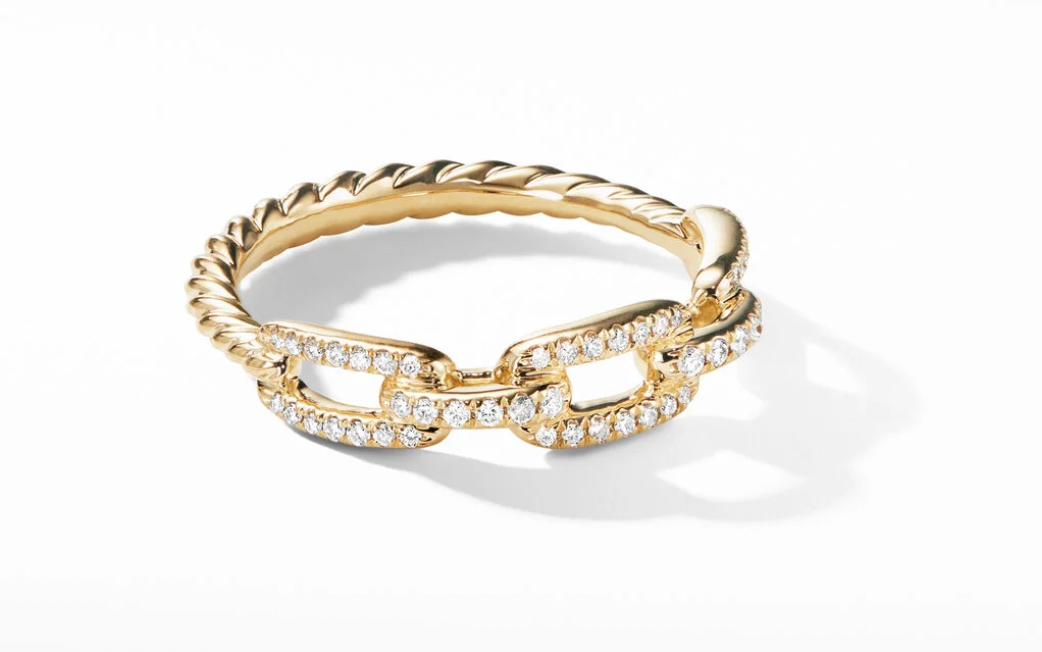 Links Diamond Filled Ring