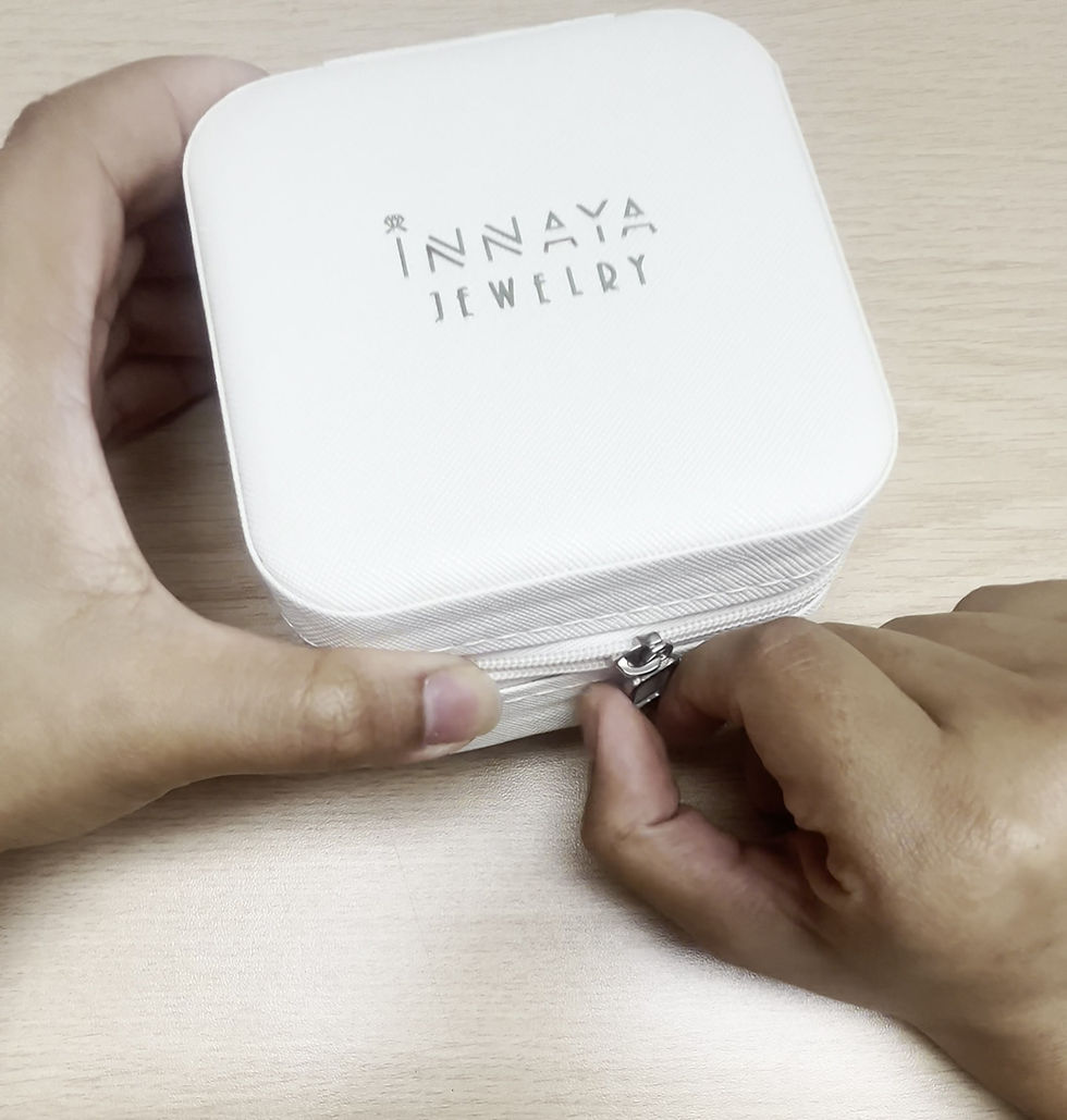 Thumbnail: Innaya's Hard Shell Travel-Size Jewelry Box