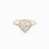 Thumbnail: Pie-Cut Heart Diamond Set in Open-End Band in 18k Rose Gold Ring