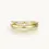 Thumbnail: diamonds set in layering waves in 18k gold ring