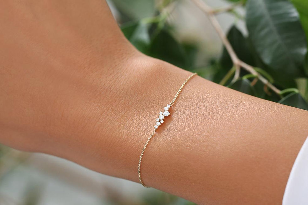 "Isa" Diamond Cluster Bracelet - Bracelet Design by Innaya Jewelry by Himani Shah - hong kong jewellery shop