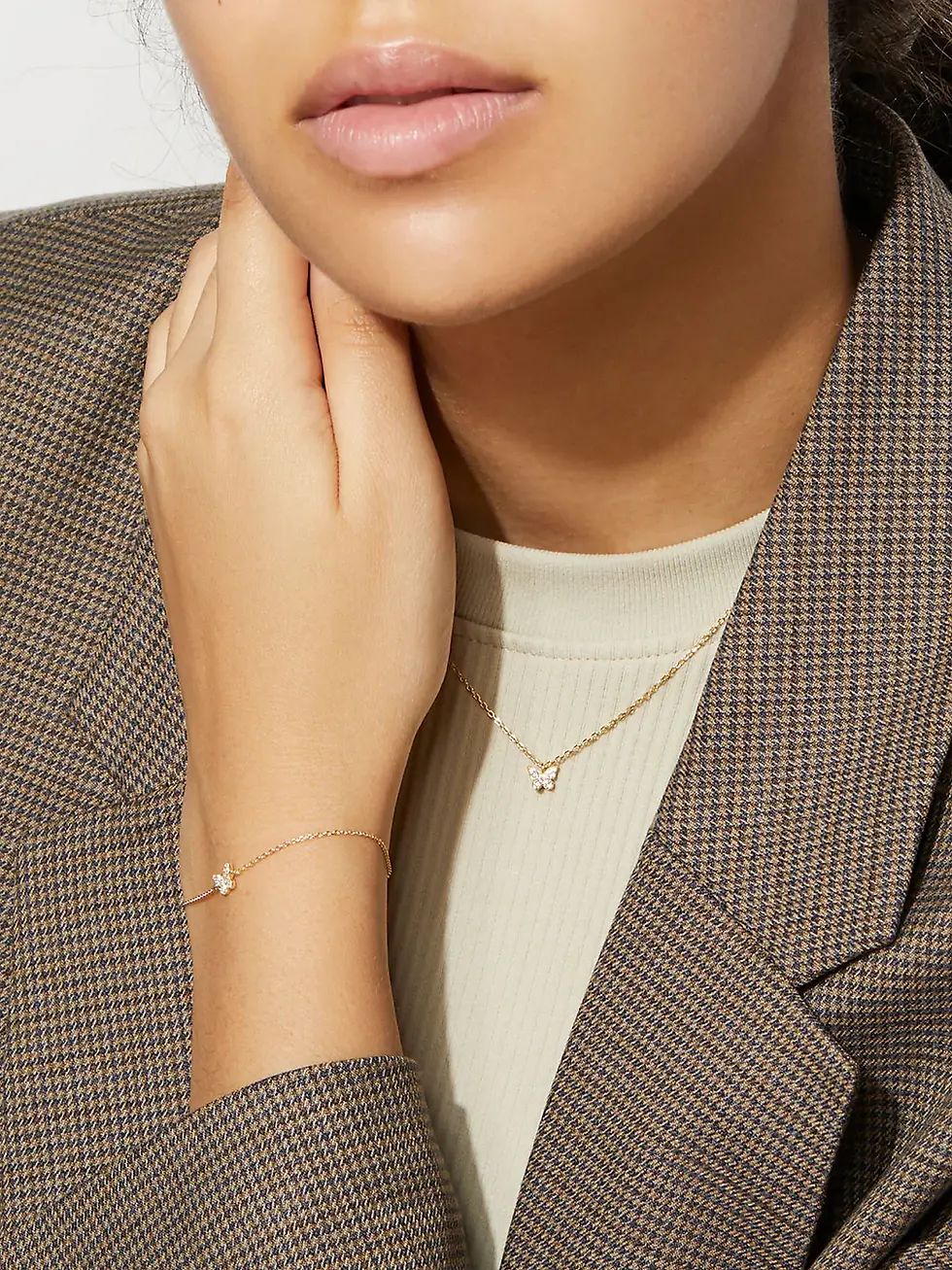 Thumbnail: "Farfalla" Diamond Butterfly Bracelet - Bracelet Design by Innaya Jewelry by Himani Shah - Hong Kong jewellery shop