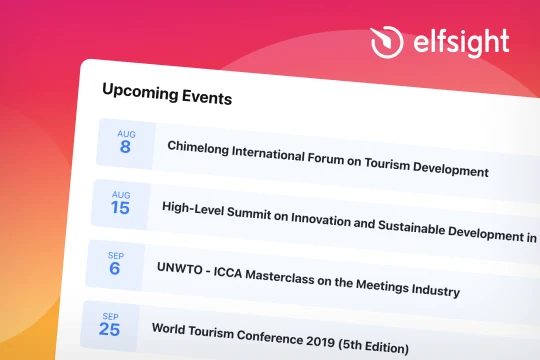 Event Calendar by Elfsight banner