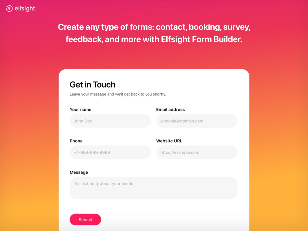 Form Builder by Elfsight Preview 0