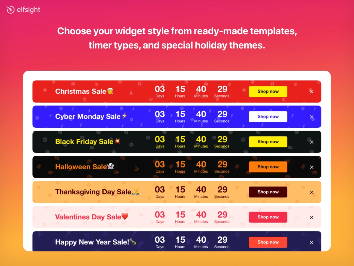 Countdown Timer by Elfsight Preview 2