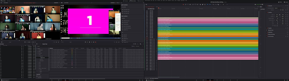 unt theatre - davinci resolve giant multicam setup