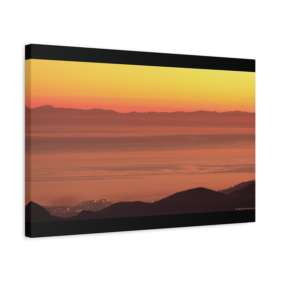 Thumbnail: Fire In The Sky 064 | Sunset Canvas Print | 24"x16" | 30"x20" |