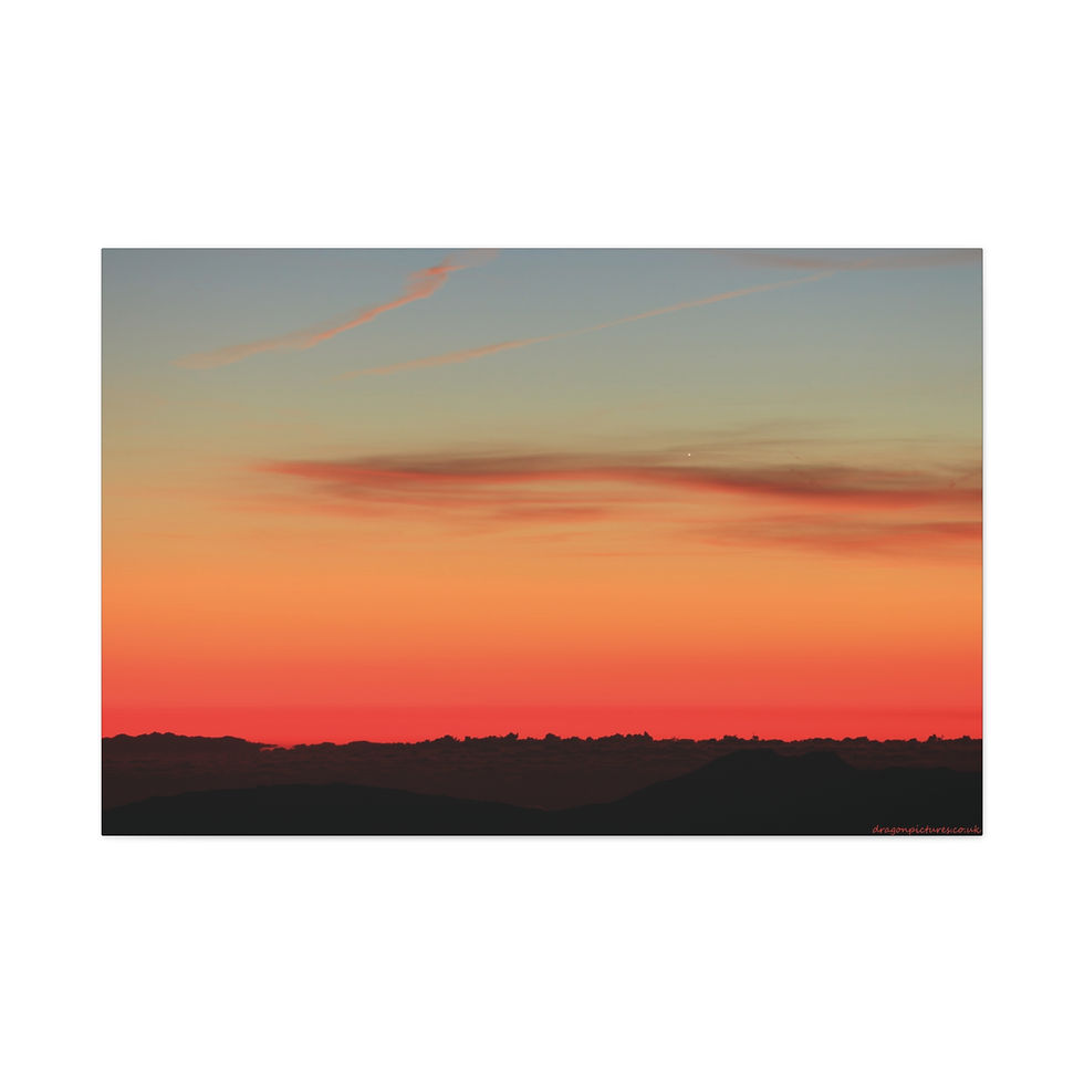 Thumbnail: Fire In The Sky 059 - Venus | Sunset Canvas Print | 48"x32" |