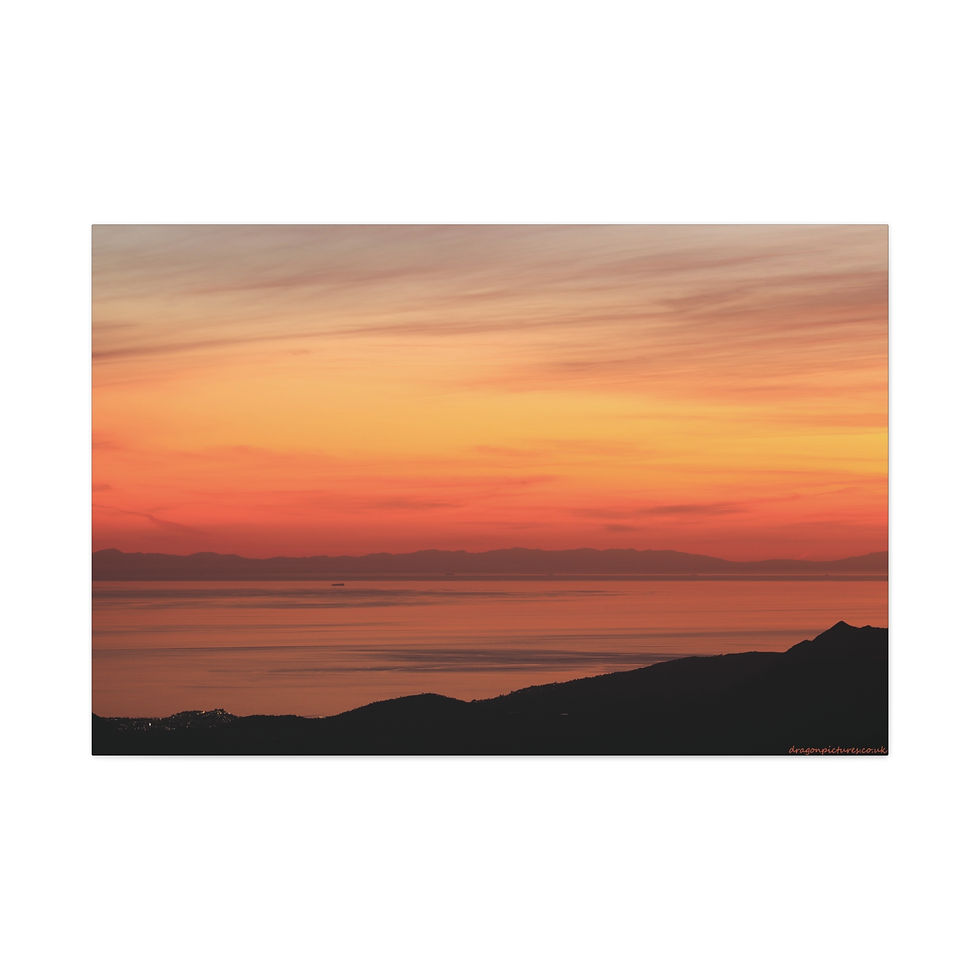 Thumbnail: Fire In The Sky 068 | Sunset Canvas Print | 48"x32" |