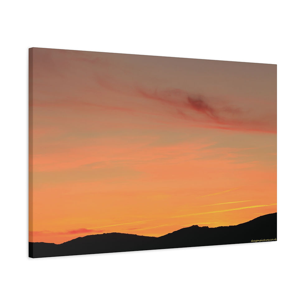 Thumbnail: Fire In The Sky 030 | Sunset Canvas Print | 36"x24" |