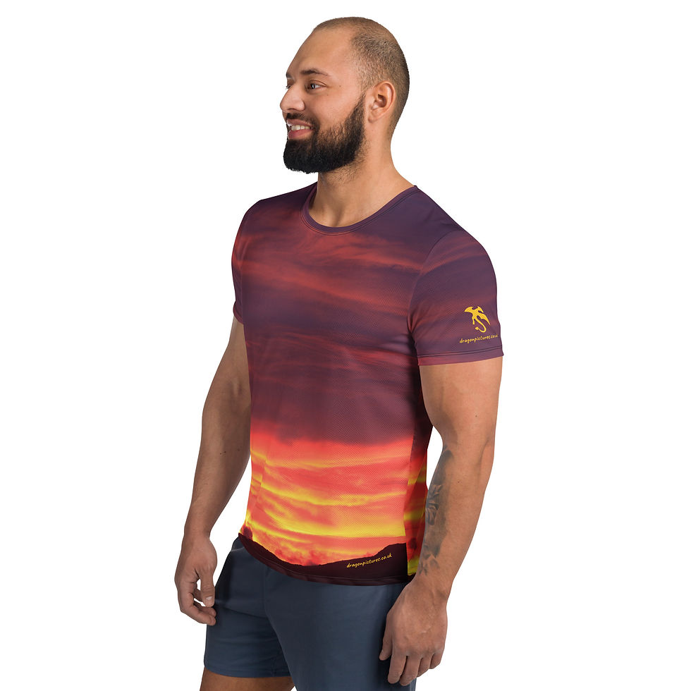 Thumbnail: Fire In The Sky 038 - All-Over Print Men's Athletic T-shirt