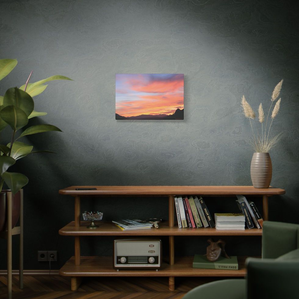 Thumbnail: Fire In The Sky 017 | Sunset Canvas Print | 24"x16" | 30"x20" |