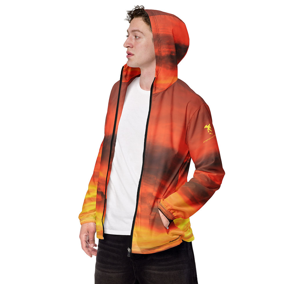 Thumbnail: Fire In The Sky 052 - All-Over Print Men’s Windbreaker