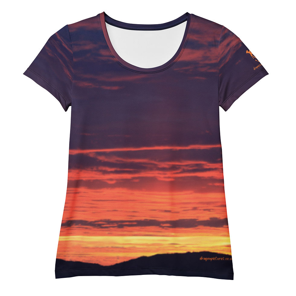 Thumbnail: Fire In The Sky 096/038 - All-Over Print Women's Athletic T-shirt