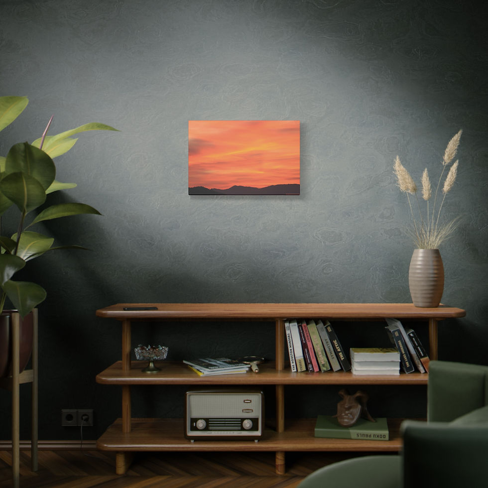 Thumbnail: Fire In The Sky 061 | Sunset Canvas Print | 24"x16" | 30"x20" |
