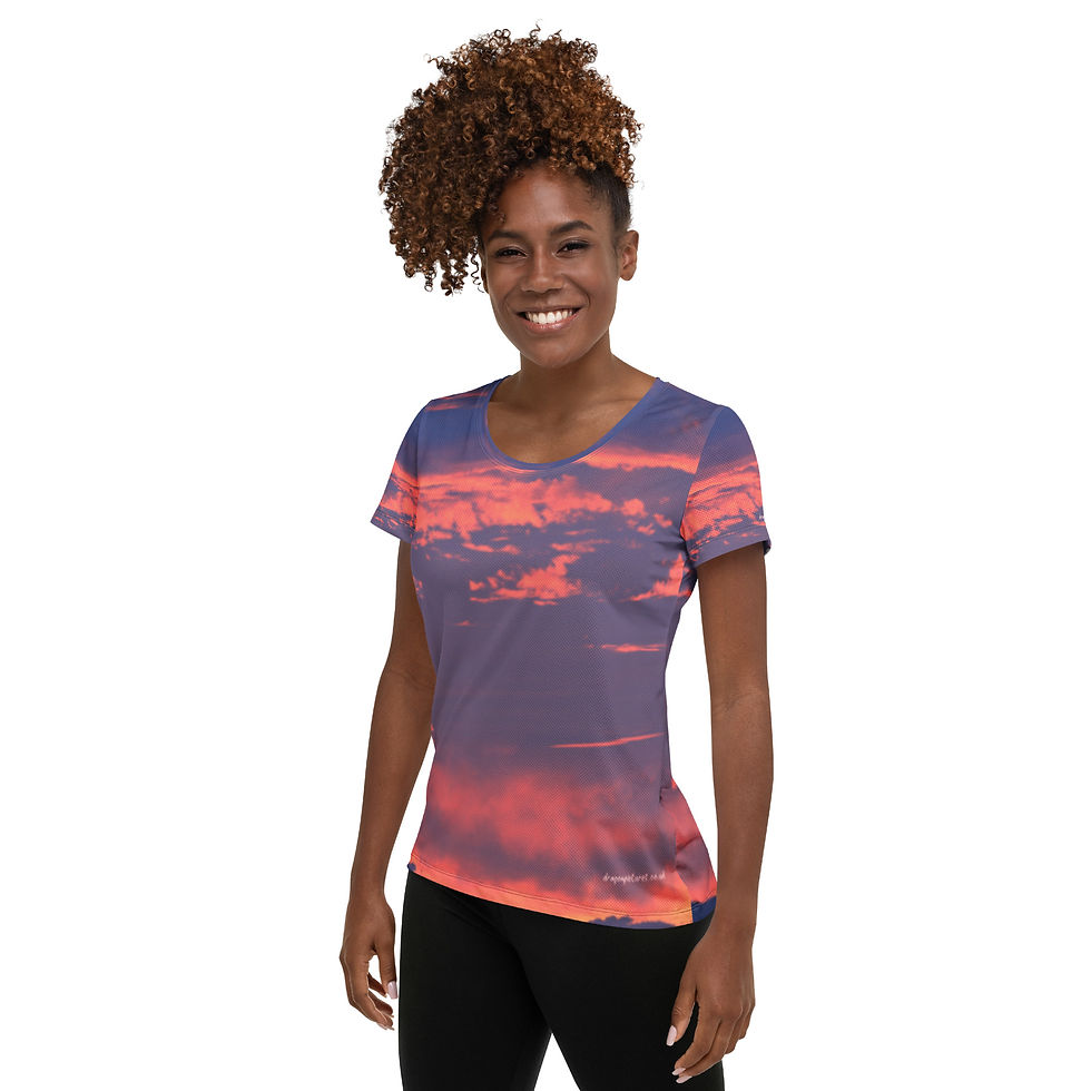 Thumbnail: Fire In The Sky 049 - All-Over Print Women's Athletic T-shirt