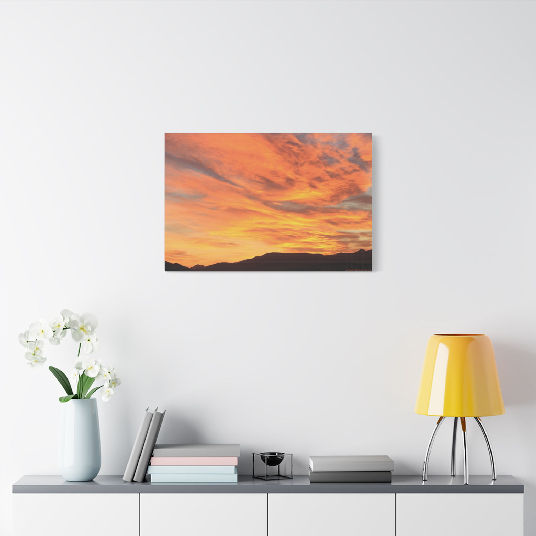 Fire In The Sky 015 | Sunset Canvas Print | 24"x16" | 30"x20" |