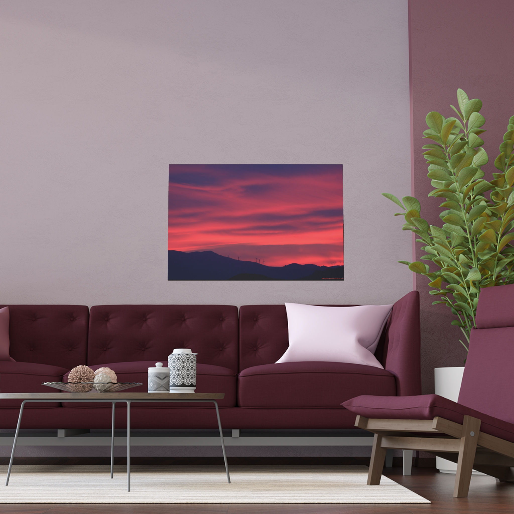 Fire In The Sky 035 | Vibrant Indoor and Outdoor Silk Poster | 36"x24" |