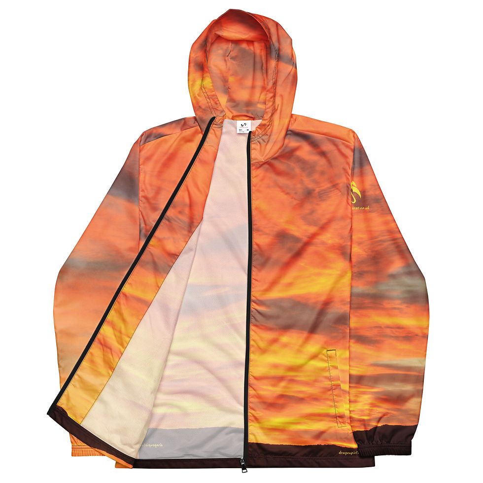 Thumbnail: Fire In The Sky 015 - All-Over Print Men’s Windbreaker