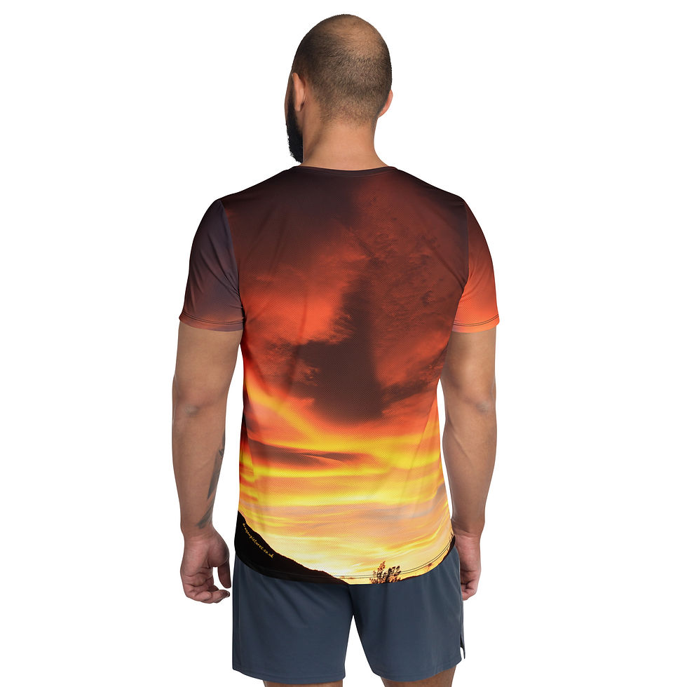 Thumbnail: Fire In The Sky 001 Helios - All-Over Print Men's Athletic T-shirt
