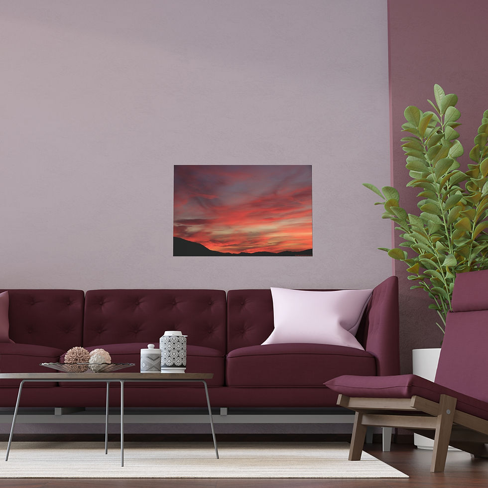 Thumbnail: Fire In The Sky 099 | Vibrant Indoor/Outdoor Silk Poster | 30"x20" |
