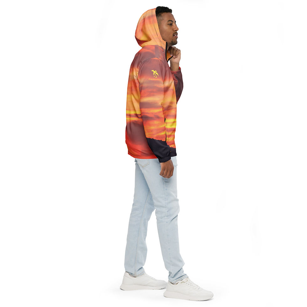 Thumbnail: Fire In The Sky 021 - Emblem - All-Over Print Men’s Windbreaker