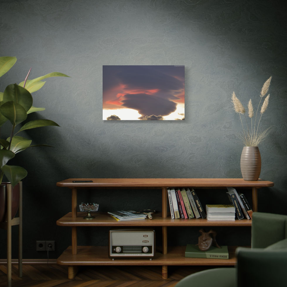 Thumbnail: Fire In The Sky 033 | Sunset Canvas Print | 24"x16" | 30"x20" |