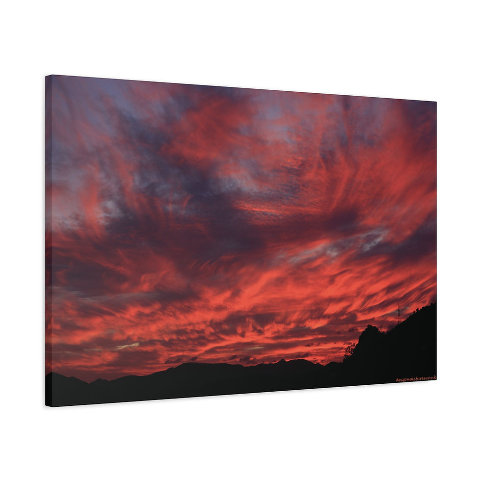 Thumbnail: Fire In The Sky 078 | Sunset Canvas Print | 36"x24" |