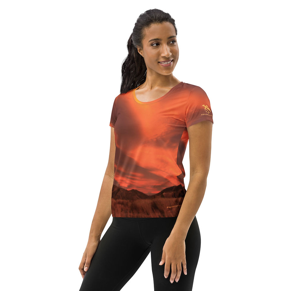 Thumbnail: Fire In The Sky 002 - All-Over Print Women's Athletic T-shirt