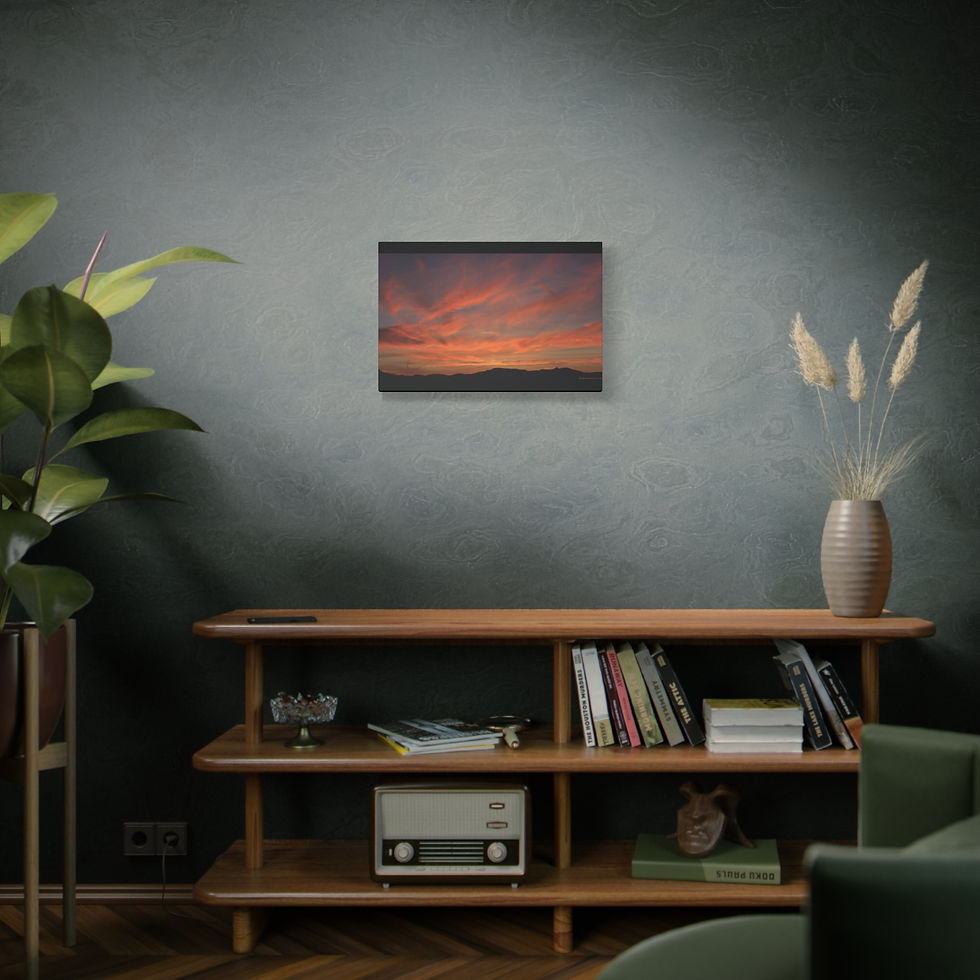 Thumbnail: Fire In The Sky 097 | Sunset Canvas Print | 24"x16" | 30"x20" |