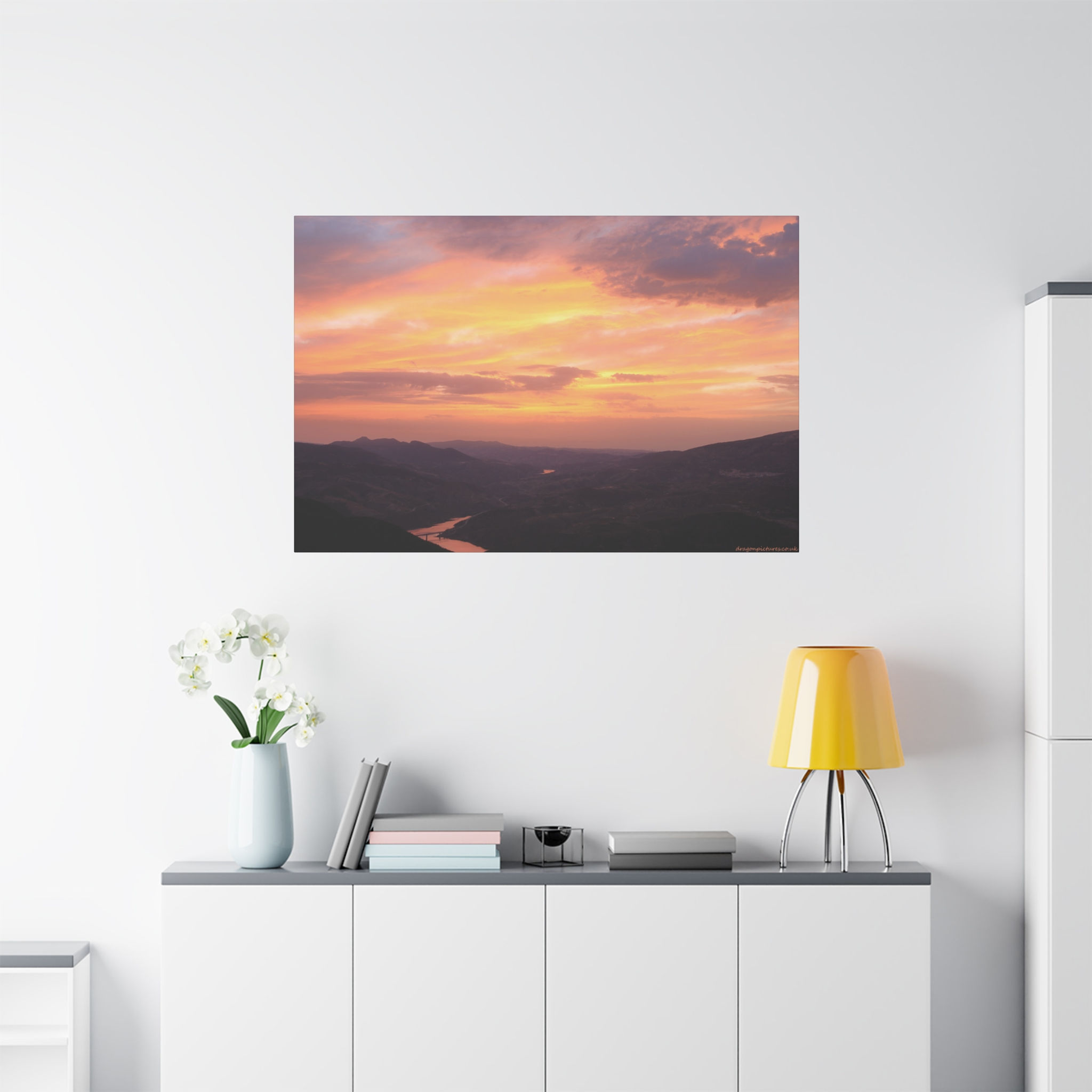 Fire In The Sky 043 | Sunset Canvas Print | 48"x32" |