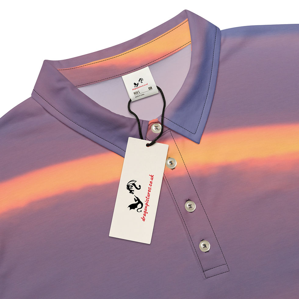 Thumbnail: Fire In The Sky 041 - All-Over Print Men’s Slim Fit Polo