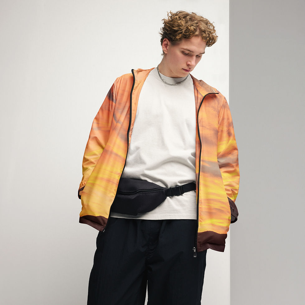 Thumbnail: Fire In The Sky 015 - All-Over Print Men’s Windbreaker