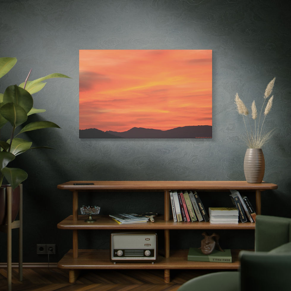Thumbnail: Fire In The Sky 061 | Sunset Canvas Print | 48"x32" |