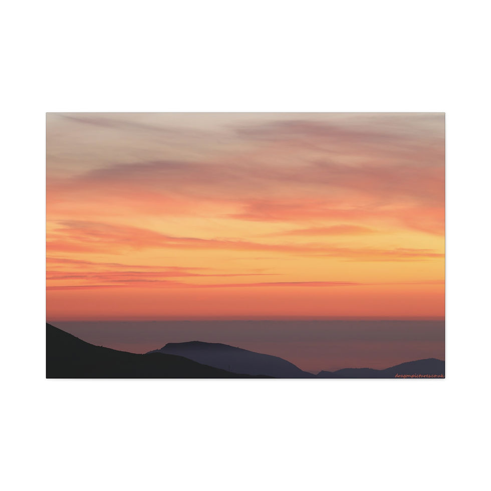 Thumbnail: Fire In The Sky 027 | Sunset Canvas Print | 48"x32" |